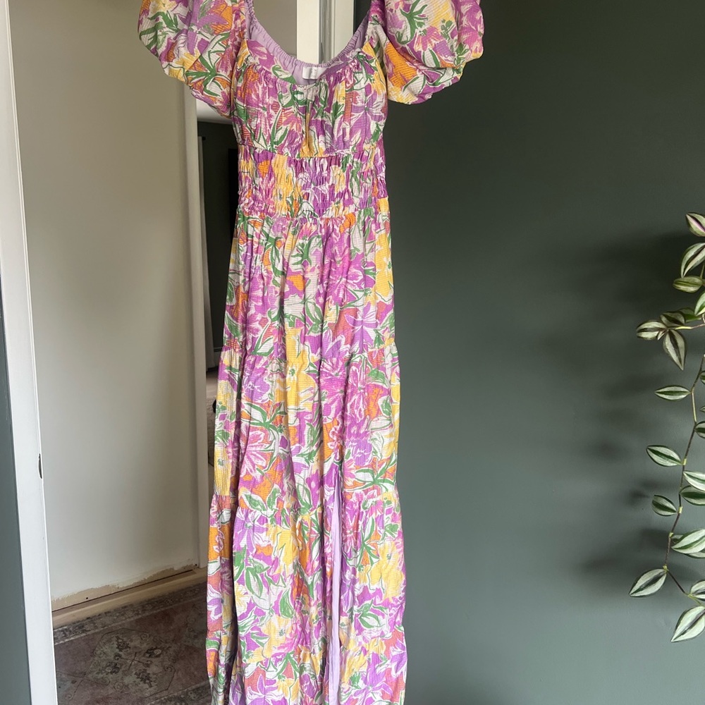 Astr Purple Floral Dress